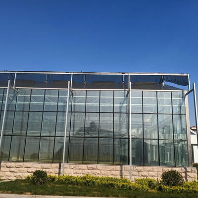 Automatic Control Intelligent Agricultural Glass Greenhouse For Sale Farm Cooling Shading Irrigation System