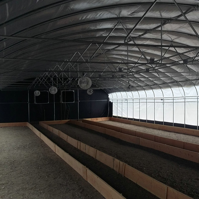 30x100ft Single Span Greenhouse Light Deprivation System Blackout Greenhouse For Medical Plants Commercial