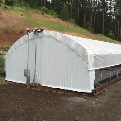 Agriculture Hot Dip Galvanized Steel Framework Panda Film Greenhouse Mushroom Cultivation