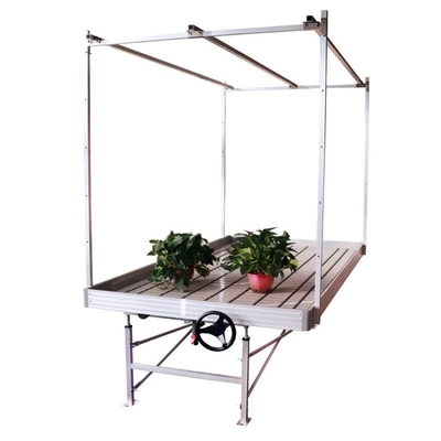 4ft 5ft customized width Movable seedbed growing bench rolling table with aluminum alloy frames