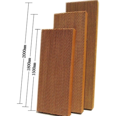 1500mm Height Brown Color Cooling Pad Wet Pad Greenhouse Cooling Pad System Evaporative