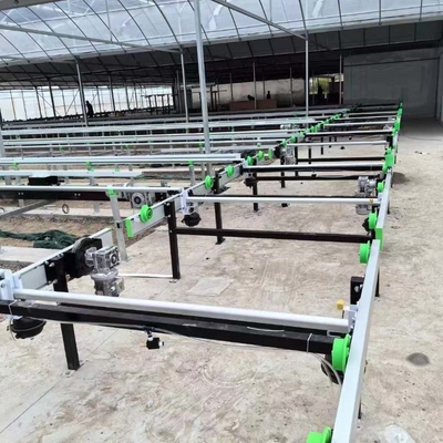 Growing System Rolling Greenhouse Tables Adjustable Shuttle Bench System Agriculture Movable Bench