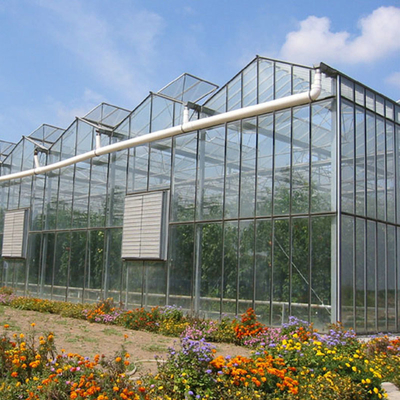 Wholesale China Supplier Large Multi Span Intelligent Horticulture Commercial Agriculture Glass Flower Greenhouse