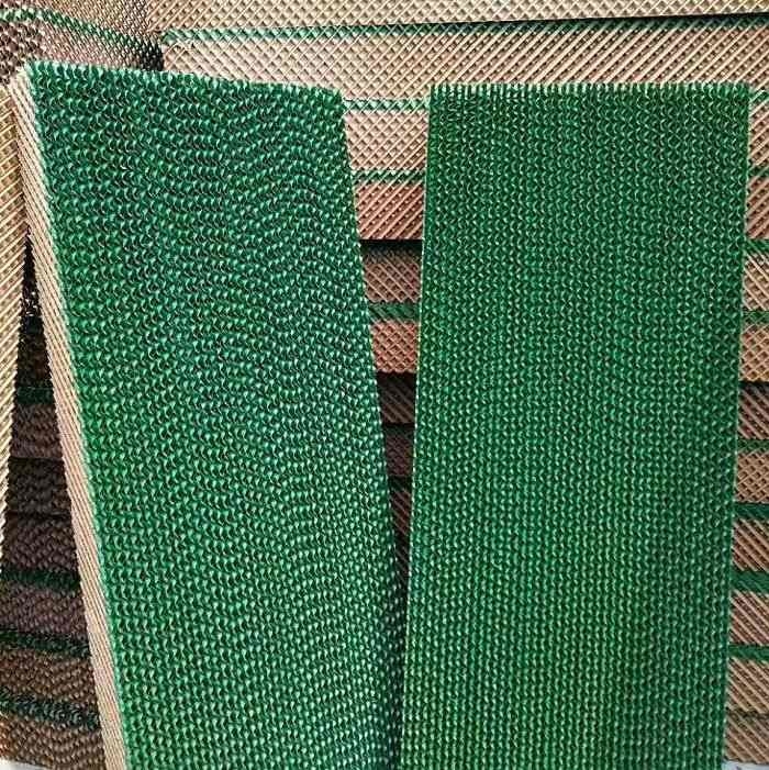 2m Fan And Pad Greenhouse Cooling Pad Green  Brown Wet Pad Evaporative Cooling System
